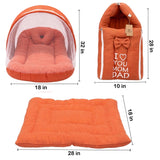 Fareto Newborn Baby 100% Muslin Cotton Sleeping Bag & Mosquito Net & Hand Carry Bed  | Safe, Soft & Portable Baby Bed | Baby Bedding Set(0-1 Year)(F741)