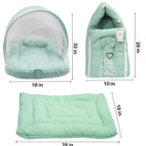 Fareto Newborn Baby 100% Muslin Cotton Sleeping Bag & Mosquito Net &Hand Carry Bed   | Safe, Soft & Portable Baby Bed | Baby Bedding Set(0-1 Year)(F727)