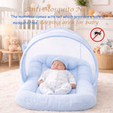 Fareto Newborn Baby 100% Muslin Cotton Sleeping Bag & Mosquito Net & Hand Carry Bed  | Safe, Soft & Portable Baby Bed | Baby Bedding Set(0-1 Year)(F726)