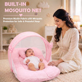 Fareto Newborn Baby 100% Muslin Cotton Mosquito Net | Safe, Soft & Portable Baby Bed | (0-6 Months)(F775)