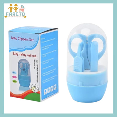 Fareto Baby Nail Cutter Nail Trimmer Grooming Scissors & Nail Clipper Set/Kit, Manicure with Box, Kids Nail Cutter (Pack of 4) (Multicolour)(F555)