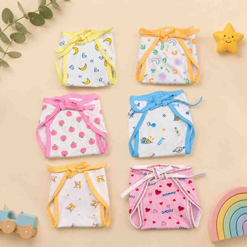 FARETO Baby Nappies (6 Count, 3-6 Months, Pack of 6)(F116)