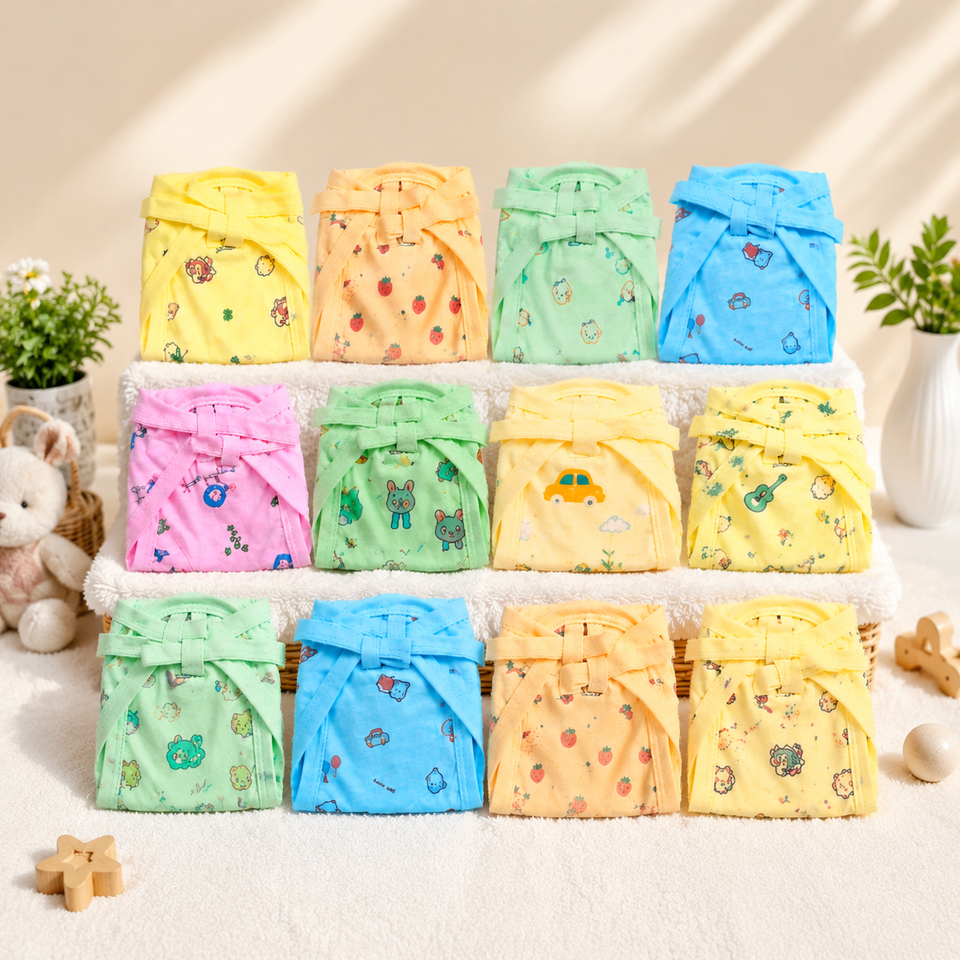 Fareto New Born Baby  Cotton Nappies for 0-3 Months Babies (F228)