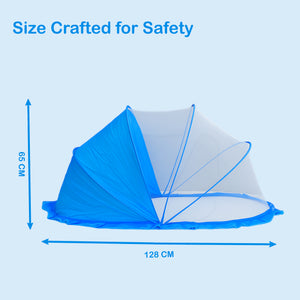 Fareto Foldable Baby Mosquito Net, Bottomless Net for Safe & Easy Use, 128 x 65 x 65cms, for Babies & Toddlers (0 to 24 Months)