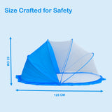 Fareto Foldable Baby Mosquito Net, Bottomless Net for Safe & Easy Use, 128 x 65 x 65cms, for Babies & Toddlers (0 to 24 Months)
