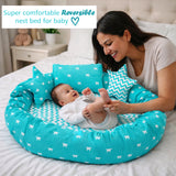 Fareto New Born Baby Full Bedding Set Combo (Crown Blue) (0-6 Months)(F97)