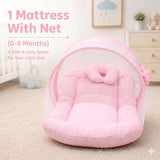 Fareto Newborn Baby 100% Muslin Cotton Mosquito Net | Safe, Soft & Portable Baby Bed | (0-6 Months)(F775)