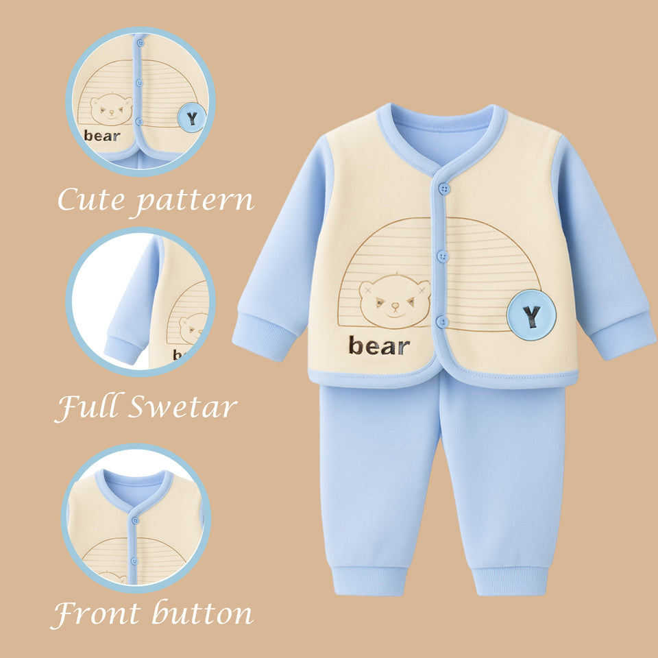 Fareto Premium Newborn Baby Winter Wear Set | Soft & Cozy Infant Clothes | Pack of 1 (0-3 Months)(F627)