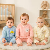 Fareto New Born Baby Winter Wear  Clothing Set Pack Of 3 (0-3 Months)(Colors May Vary)