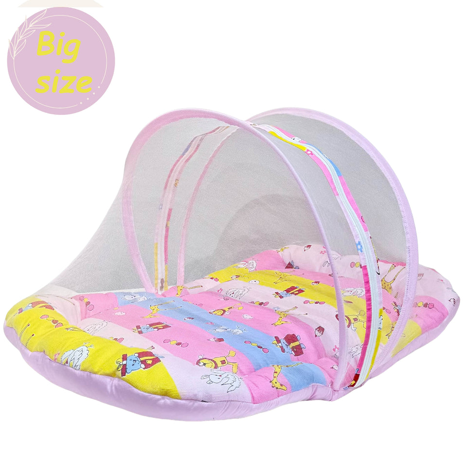 Fareto New Born Baby Premium Quality Mattress With Net, Giffi (0-1 Year)(L:80*B:50CM)(Size-Big)