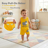 FARETO  BABY AND KIDS  DAILY WEAR NEKAR AND T-SHIRT CO-ORD SET  (PACK OF 5)(F377)
