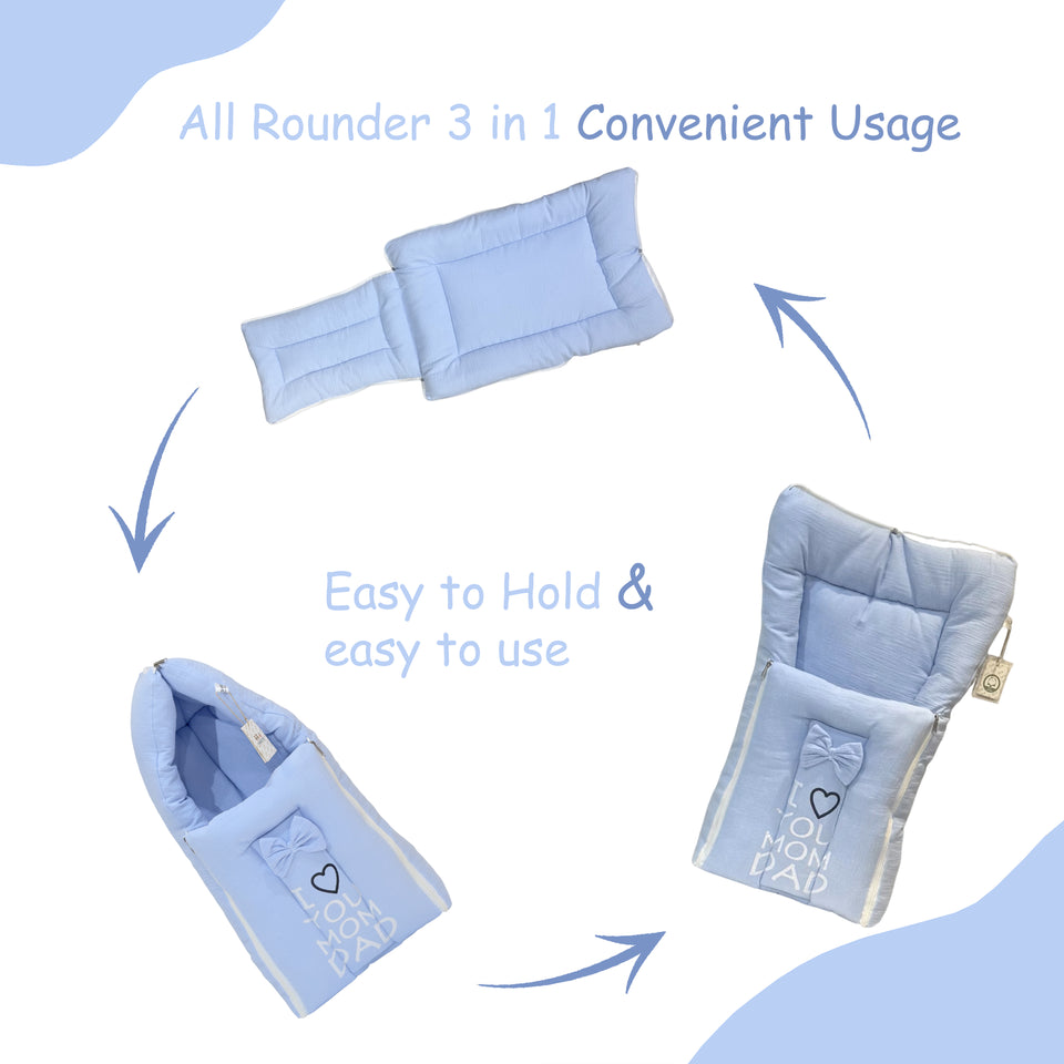 Fareto Newborn Baby 100% Muslin Cotton Sleeping Bag| Safe, Soft & Portable Baby Bed | (0-6 Year)(F728)