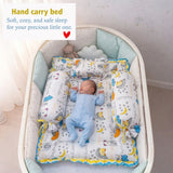 FARETO COMPLETE BEDDING SET ESSENTIALS COMBO FOR BABY (0-6 MONTHS)(GOOD NIGHT BLUE)(F384)