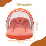 Fareto Newborn Baby 100% Muslin Cotton Mosquito Net | Safe, Soft & Portable Baby Bed | (0-1 Year)(F693)