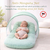 Fareto Newborn Baby 100% Muslin Cotton Sleeping Bag & Mosquito Net | Safe, Soft & Portable Baby Bed | Baby Bedding Set(0-1 Year)(F689)