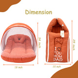Fareto Newborn Baby 100% Muslin Cotton Sleeping Bag & Mosquito Net | Safe, Soft & Portable Baby Bed | Baby Bedding Set(0-1 Year)(F688)