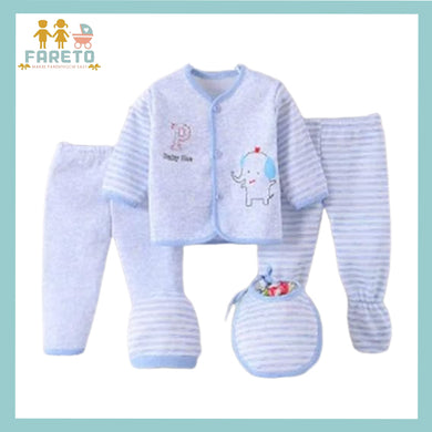 Fareto New Born Baby Winter Season Clothing Set Pack Of 1 (0-3 Months)(Colors May Vary)