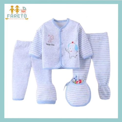 Fareto New Born Baby Winter Season Clothing Set Pack Of 1 (0-3 Months)(Colors May Vary)