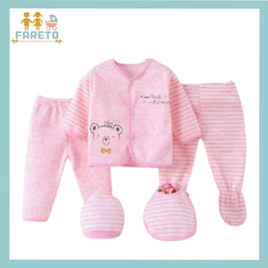 Fareto New Born Baby Winter Season Clothing Set Pack Of 1 (0-3 Months)(Colors May Vary)