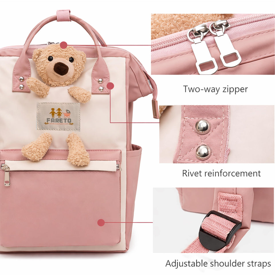 Fareto Premium Quality Diaper Bag For Mother, Multipurpose Stylish Diaper Bag (Pack Of 1)(F694)