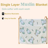 Fareto Baby And Kids Super Soft 100% Muslin Cotton 10 Layer Blanket For (0-5 Year)(Pack Of 1)(Size.115 * 115CM)(Colours And Designs May Vary )(F650)