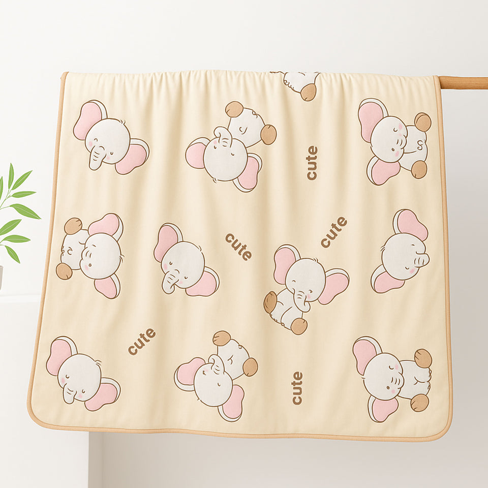 Fareto Baby And Kids Super Soft 100% Muslin Cotton 10 Layer Blanket For (0-5 Year)(Pack Of 1)(Size.115 * 115CM)(Colours And Designs May Vary )(F650)