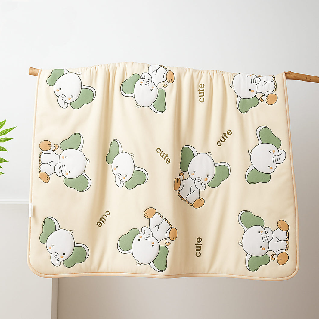 Fareto Baby And Kids Super Soft 100% Muslin Cotton 10 Layer Blanket For (0-5 Year)(Pack Of 1)(Size.115 * 115CM)(Colours And Designs May Vary )(F650)