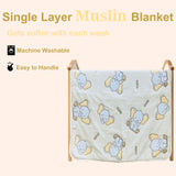 Fareto Baby And Kids Super Soft 100% Muslin Cotton 10 Layer Blanket For (0-5 Year)(Pack Of 1)(Size.115 * 115CM)(Colours And Designs May Vary )(F650)