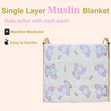 Fareto Baby And Kids Super Soft 100% Muslin Cotton 10 Layer Blanket For (0-5 Year)(Pack Of 1)(Size.115 * 115CM)(Colours And Designs May Vary )(F650)