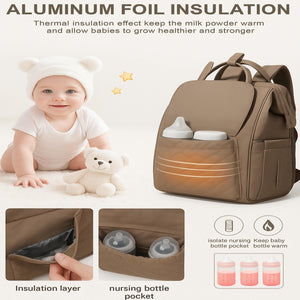 Fareto Multi-Pocket Diaper Bag –  High quality Durable, Elegant Baby Care Bag with Insulation Layer & Quilted Front Design – Perfect for New Moms ( Pack of 1)(F633)
