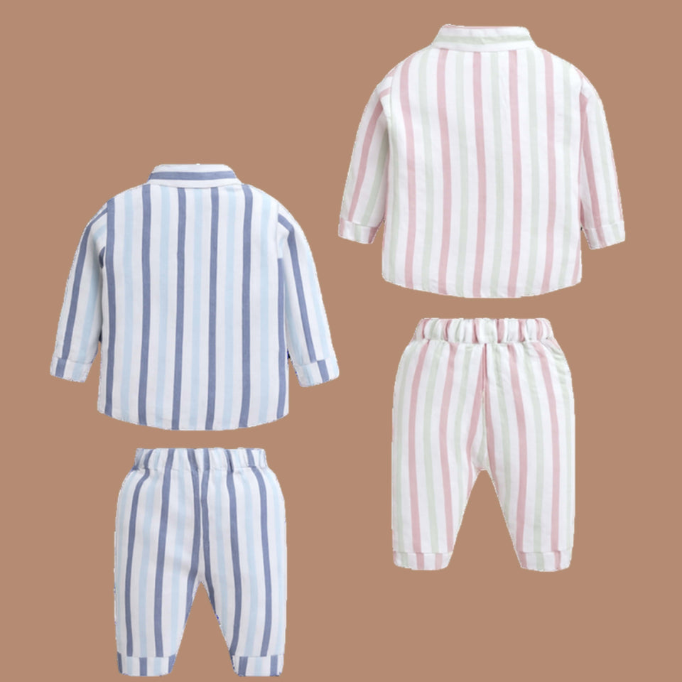 Fareto Baby Cotton Co-Ord Set | Shirt & Pajama for Newborn & Infants | Perfect Gift Set | Pack of 1(F675)