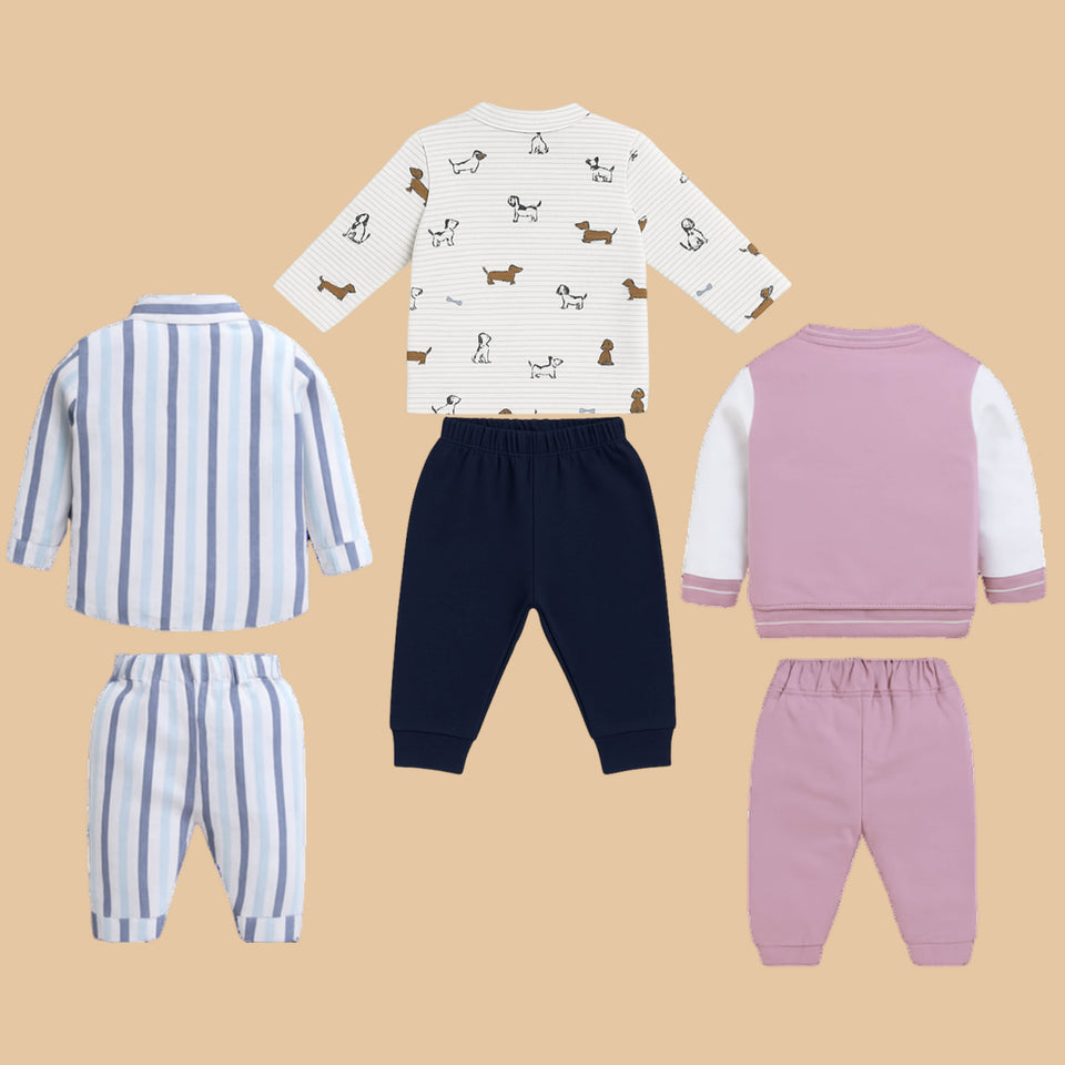 Fareto Baby Set of 3 Clothing Co-Ord Set | Premium Outfit Collection for Newborn & Infants(F677)