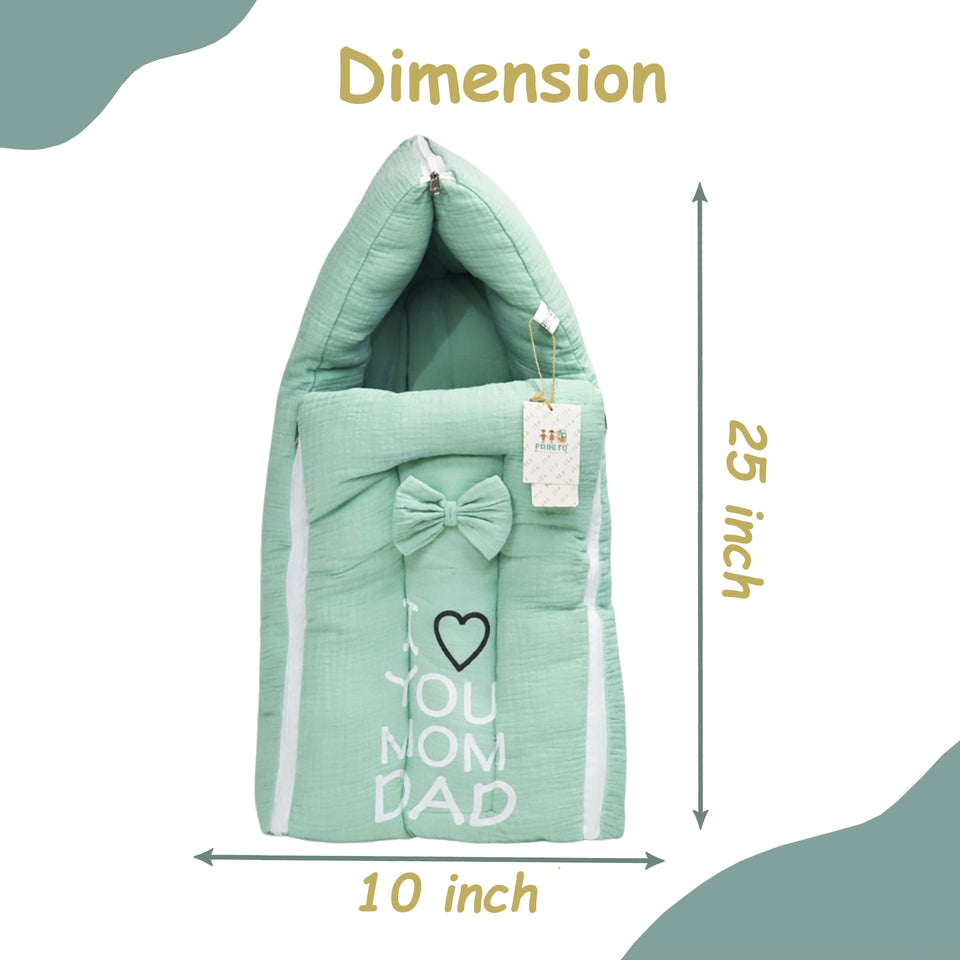 Fareto Newborn Baby 100% Muslin Cotton Sleeping Bag| Safe, Soft & Portable Baby Bed | (0-6 Year)(F690)