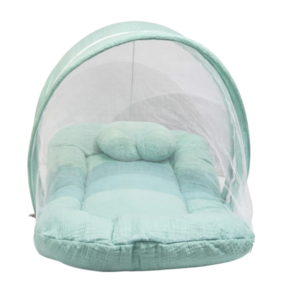 Fareto Newborn Baby 100% Muslin Cotton Mosquito Net | Safe, Soft & Portable Baby Bed | (0-1 Year)(F692)