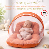 Fareto Newborn Baby 100% Muslin Cotton Sleeping Bag & Mosquito Net & Hand Carry Bed  | Safe, Soft & Portable Baby Bed | Baby Bedding Set(0-1 Year)(F741)