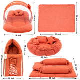 Fareto Newborn Baby 100% Muslin Cotton Bedding Set Combo | Sleeping Bag | Mattress with Net | Nest  | Blanket | Hand Carry Bed & Bolster Set |  (0-6 Months)(F742)