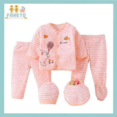 Fareto New Born Baby Winter Season Clothing Set Pack Of 1 (0-3 Months)(Colors May Vary)