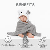 Fareto Super Soft Baby Hooded Towel – Cartoon Animal Design | Cozy, Lightweight & Skin-Friendly Swaddle for Newborns & Kids (Pack of 1)(F620)