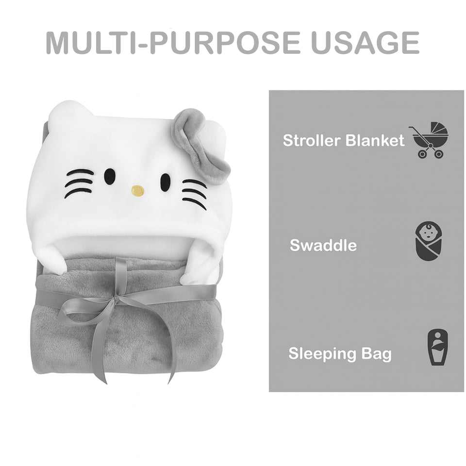 Fareto Super Soft Baby Hooded Towel – Cartoon Animal Design | Cozy, Lightweight & Skin-Friendly Swaddle for Newborns & Kids (Pack of 1)(F620)