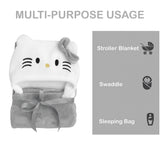 Fareto Super Soft Baby Hooded Towel – Cartoon Animal Design | Cozy, Lightweight & Skin-Friendly Swaddle for Newborns & Kids (Pack of 1)(F620)