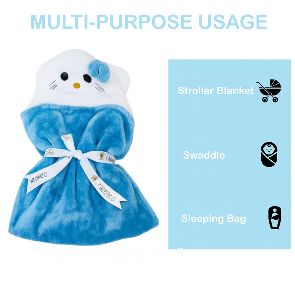 Fareto Super Soft Baby Hooded Towel – Cartoon Animal Design | Cozy, Lightweight & Skin-Friendly Swaddle for Newborns & Kids (Pack of 1)(F620)