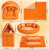 Fareto New Born Baby Full Bedding Set Combo (Crown Orange) (0-6 Months)