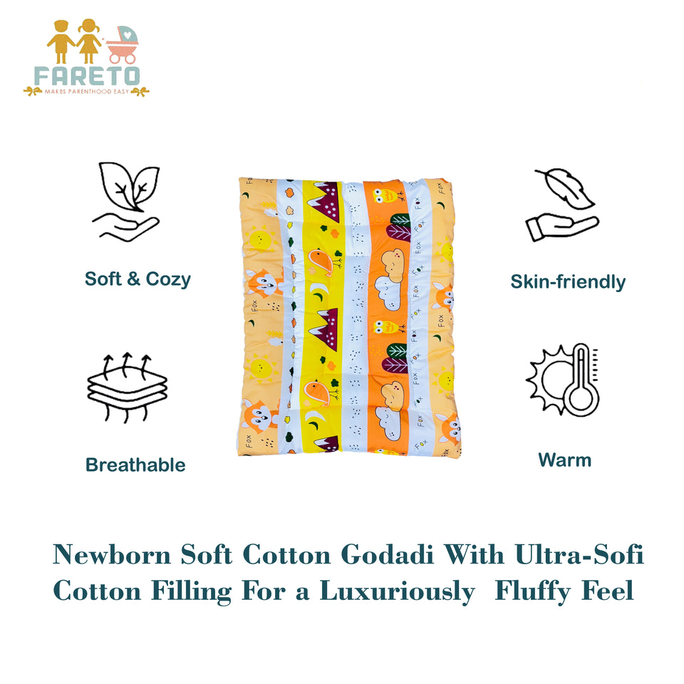 FARETO NEW BORN BABY HAND CARRY BED | GADI | (PACK OF 5) (0-8 MONTHS)(68*48CM)