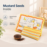 Fareto new born baby super soft cover mustard filling pillow for round head(0-1 YEAR)(F421)