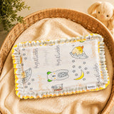 Fareto new born baby super soft cover mustard filling pillow for round head(0-1 YEAR)(F421)