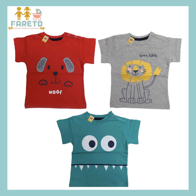 Fareto Baby Daily wear T-Shirt(Pack of 3)