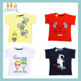 Fareto Baby Daily wear T-Shirt (Pack of 4)
