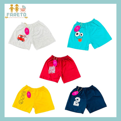 Fareto Baby's & Kid's Cotton Shorts(Pack of 5)