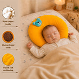 Fareto New Born Baby U-Shaped Super Soft Mustard Pillow(0-3 Months)(L-25CM, B-25CM)(F40)