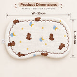 Fareto Muslin Baby Pillow for Newborns | Soft, Breathable & Lightweight Flat Pillow | Gentle Cotton Muslin Sleeping Pillow(F799)
